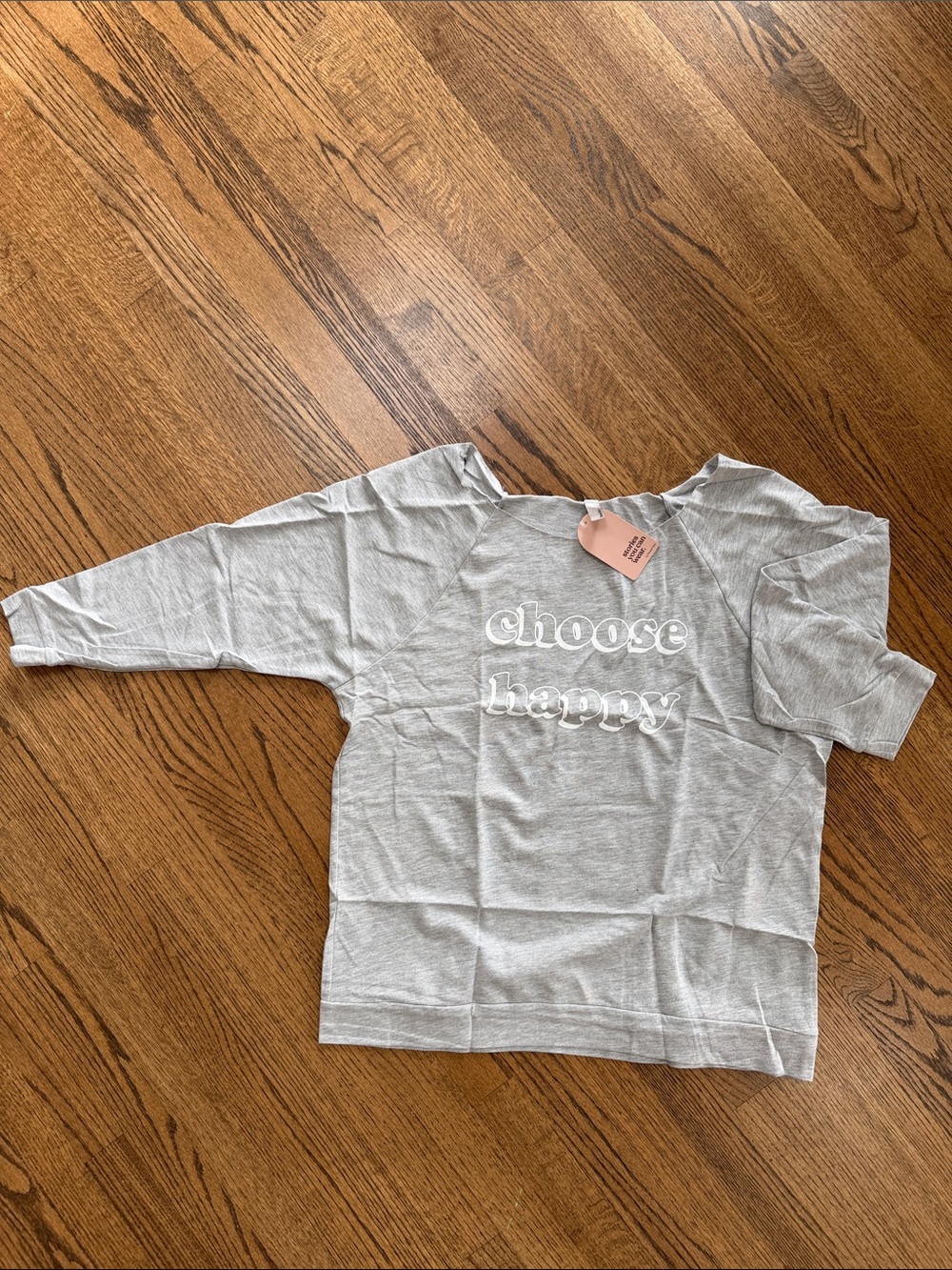 Choose Happy Light Gray Women's Sweatshirt